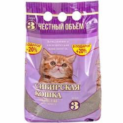 СИБИРСКАЯ КОШКА наполн. 3л Д/КОТЯТ СУПЕР (комкующийся)Акция +20%