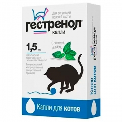 Гестренол капли д/котов (гормон.препарат) 1,5мл до 12.26