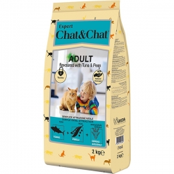 Chat & Chat Expert Premium сухой корм д/кошек 2 кг со вкусом тунца и горохом