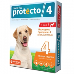 PROTECTO капли п/блох для собак 25-40кг(2 пипетки) СРОК РЕАЛ 06.26