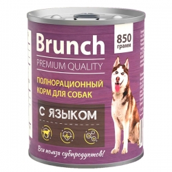 Brunch 850 г конс. для собак с языком полнорац. НОВЫЙ