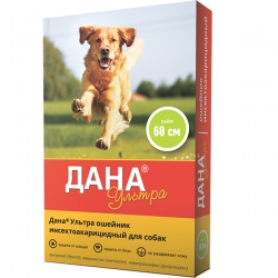 ДАНА ULTRA ошейник д/собак лайм Б/М 03.27г