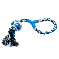 Грейфер веревка-петля с мячиком 40 см голубой.Чистый котик