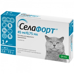 Селафорт для кошек 2,6 -7,5 кг, 1*45 мг/0,75 мл