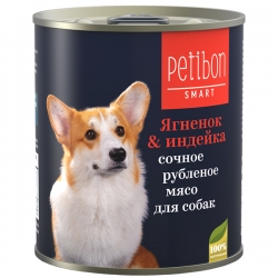 Petibon Smart для собак 240 г Рубленое мясо с ягненком и индейкой